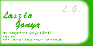 laszlo gonya business card